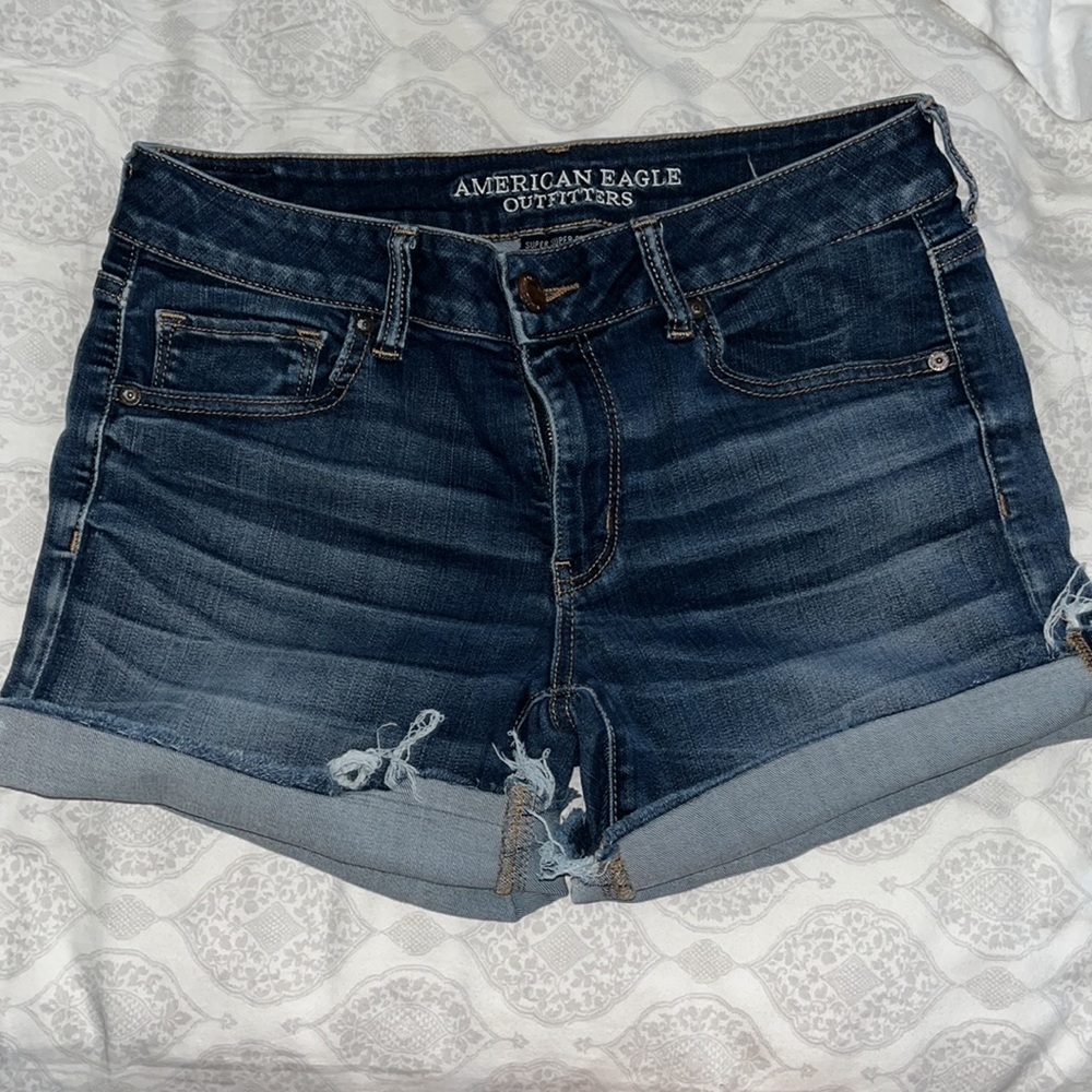 AEO American Eagle Denim jean shorts size 12 midi